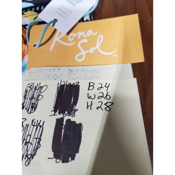 Women's Ladder Trim Medium Coverage One Piece Swimsuit - Kona Sol™ Black Floral - Picture 6 of 6